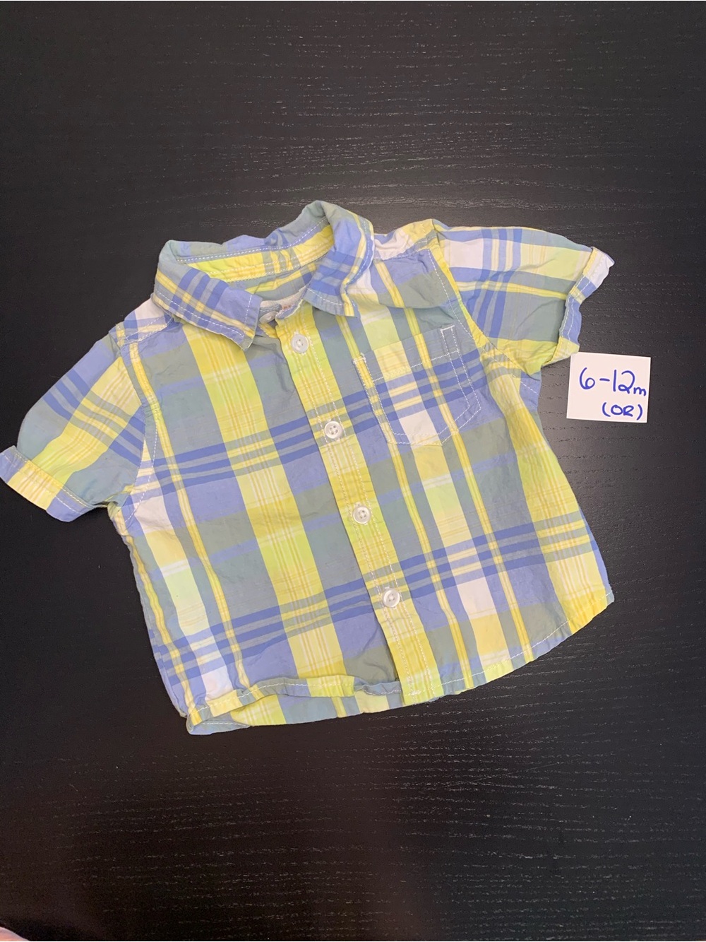 ⭐️2/$6.00⭐️ Joe Fresh 6-12m Short Sleeve Dress Shirt